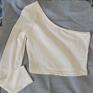One shoulder long sleeve top